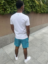 Load image into Gallery viewer, Teal LH Logo Swim Shorts