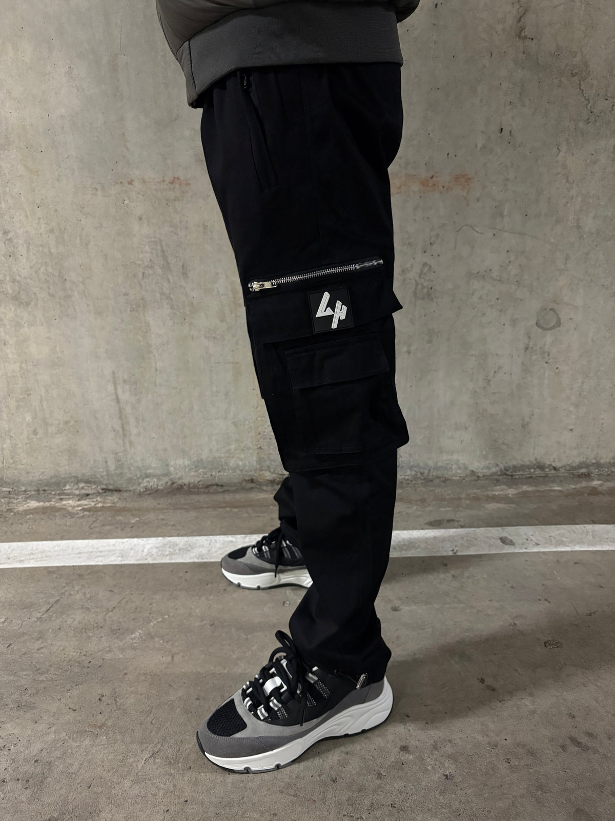 Black Cargo Zip Pocket