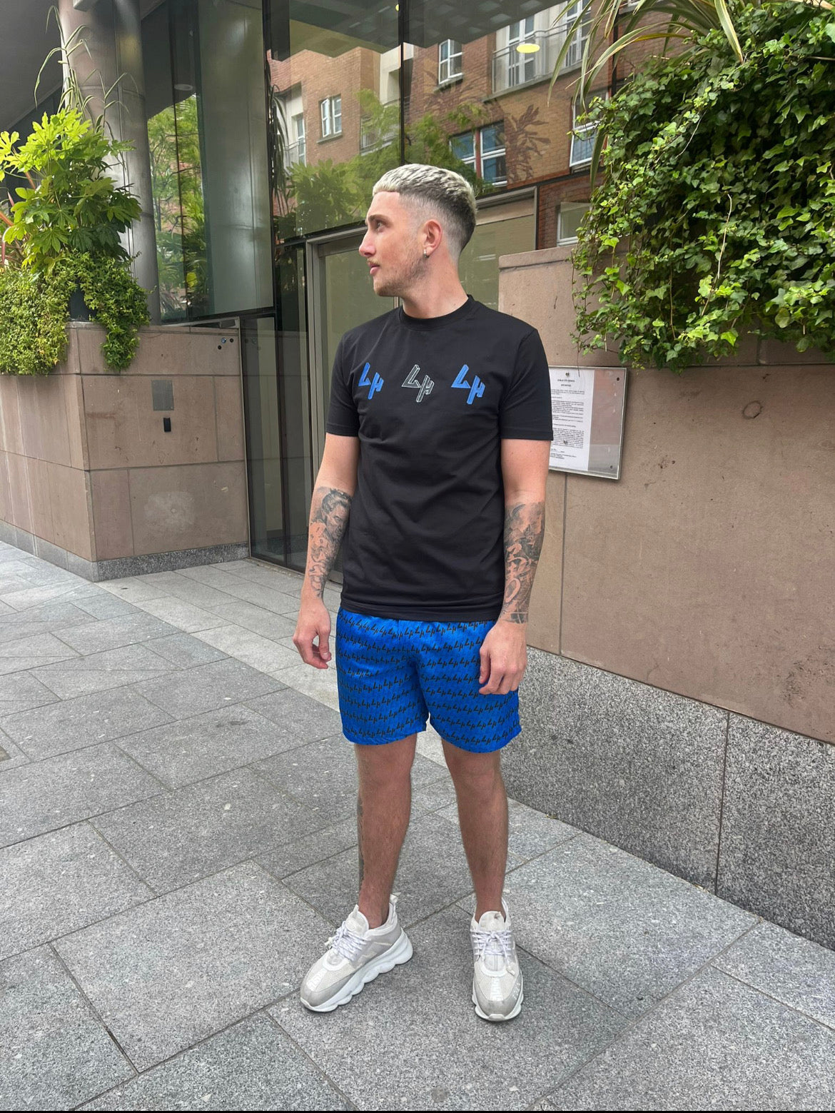 Royal Blue + Black LH Tee