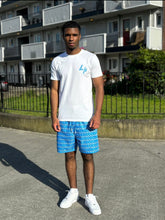 Load image into Gallery viewer, Light Blue LH Logo Swim Shorts
