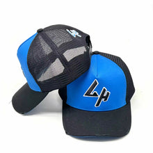 Load image into Gallery viewer, BLUE/BLACK LH TRUCKER HAT
