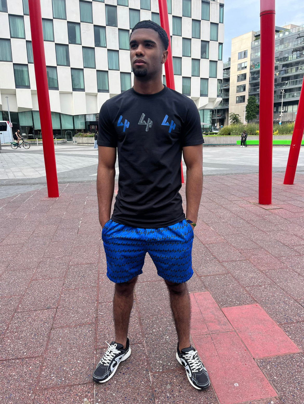 Royal Blue + Black LH Tee