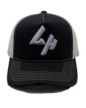 Load image into Gallery viewer, Black / Silver Trucker Hat
