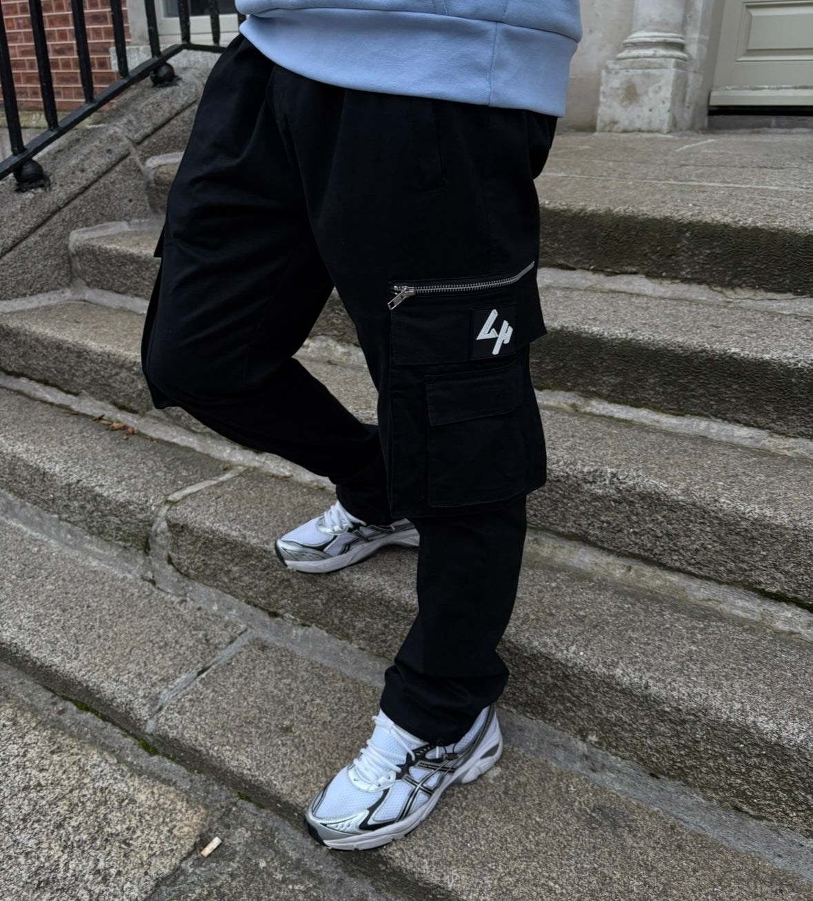 Black Cargo Zip Pocket