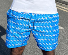 Load image into Gallery viewer, Light Blue LH Logo Swim Shorts
