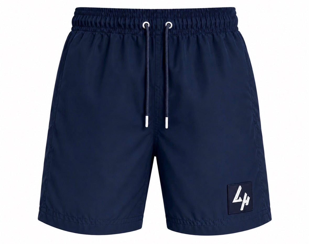Navy Square Badge Swimshorts