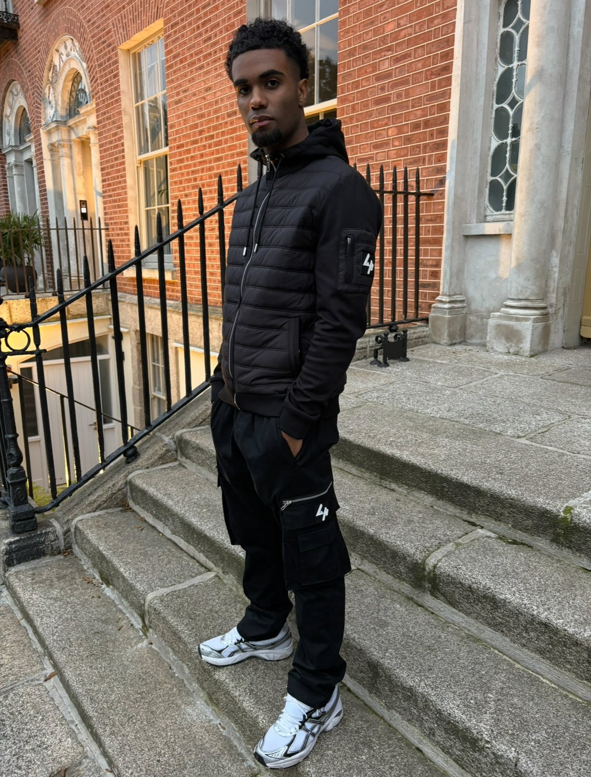 Black Cargo Zip Pocket