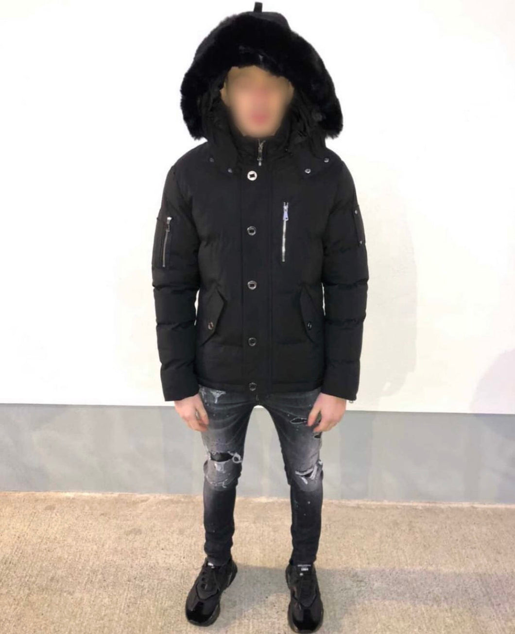 Black Parka Style Jacket