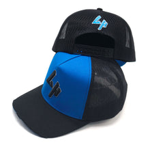 Load image into Gallery viewer, BLUE/BLACK LH TRUCKER HAT
