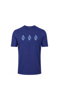 Navy Blue Embroidered Diamond Tee
