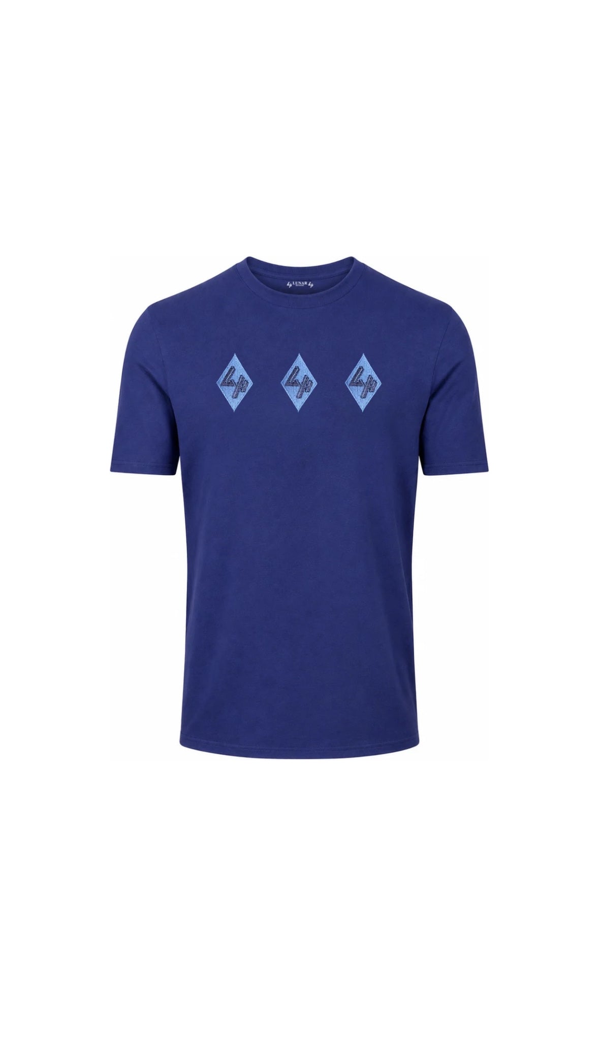 Navy Blue Embroidered Diamond Tee